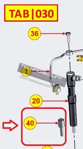 Nez Injecteur ED0065318550-S KOHLER KDI1903M KDI2504M