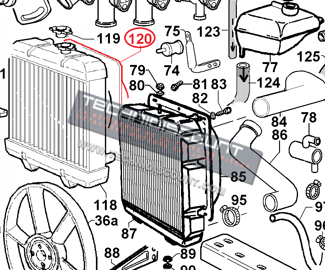 Convoyeur FOCS LDW602 LDW903 LDW1003 LDW1204 CHD LDW1503 LDW1603 LOMBARDINI 2569485 KOHLER KDW1003 KDW1404 KDW1603 ED0025694850-S