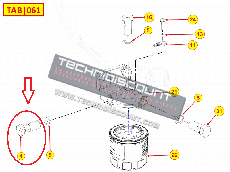 ED0015700450-S Bouchon Remplissage M14 LOMBARDINI KOHLER (Lanterne / Bocchettone x R) Pièce moteur d'origine LOMBARDINI KOHLER
