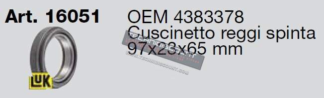 Coussinet Embrayage OEM 4383378 DEUTZ dx80 dx85/a dx86 dx90/a dx92 agroprima 4.31/4.51/4.56/6.06/6.16 agroxtra 4.47/4.57/6.07/6.17 dx 4.10/4.30/4.31/4.50/4.51/4.57h/4.70/5.30/5.50/5.70/6.05 / 97x23x65mm