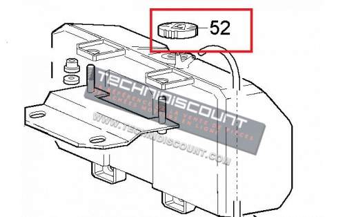 Bouchon Réservoir LGA225 LGA226 3LD450 3LD510 15LD225 15LD315 15LD350 15LD400 IM en version Restyling LOMBARDINI ED0090430960-S / 9043096