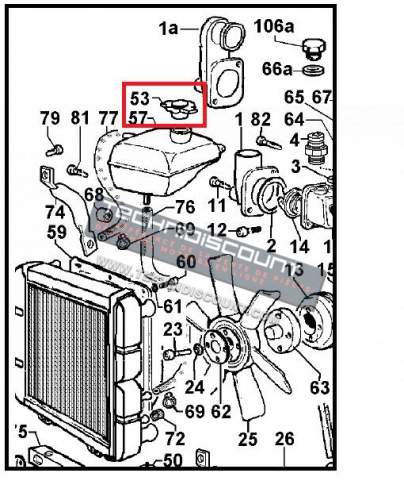 Bouchon radiateur FOCS-CHD LDW-LGW LOMBARDINI (LDW502 LDW602 LDW702 LDW903 LDW1003 LDW1204 LDW1404 LDW1503 LDW1603 LDW2004 LDW2204) ED0090001140-S