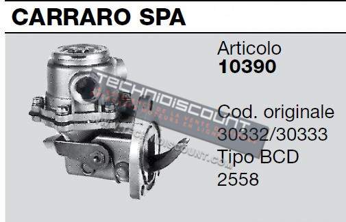 Pompe alimentation gasoil CERMAG 10390 CARRARO SPA 30332 / 30333 / Type BCD 2558