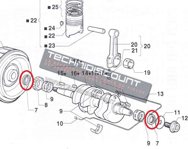 Kit joints spi RD180 RD200 RD90/2 RD220 RD240 RD92/2 RD270 RD278 RUGGERINI 2312000 ED0023120000-S KOHLER KD477-2 LOMBARDINI 12LD477-2 Ex. ED00054R0250-S