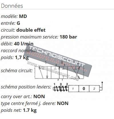 DISTRIBUTEUR MONOBLOC 1 LEVIER 3/8" TYPE MD BONDIOLI & PAVESI (CERMAG 80001)