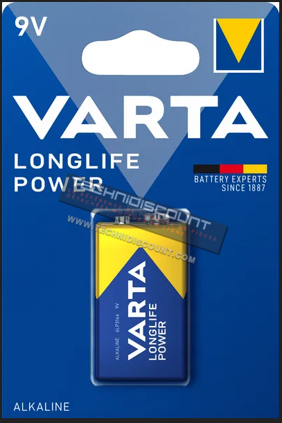 Pile E 9V 6LR61 (x1) VARTA E-BLOCK 4922 ALKALINE 6LP3146 9V TRANSISTOR MN1604