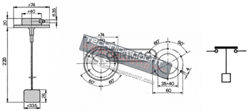 INDICATEUR DE NIVEAU CARBURANT POUR GOLDONI OEM 02050278 GOLDONI Serie 1000/3000 - COMPACT - TRANSCAR prima serie