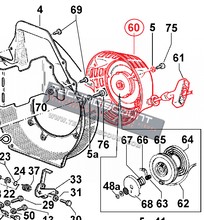 Lanceur ED0014720630-S Ex. ED0014720450-S LOMBARDINI 15LD500 KOHLER KD500