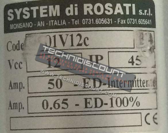 Electrostart / Electromagnete VM Motori 33012021F - VM SUN 2105 - SUN 3105 / T - SYSTEM Di ROSATI 01V12c