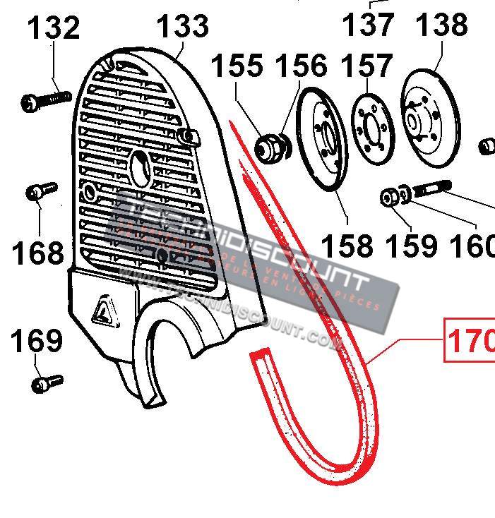 Courroie LDA672 LDA673 LDA674 832 833 834 LOMBARDINI 2400017 / ED0024000170-S