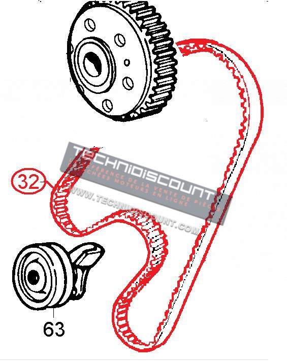 Courroie Distribution LDW502 LGW523 FOCS Nouveau Modèle LOMBARDINI (108 dents ) LOMBARDINI 2440343 / ED0024403430-S - DAYCO ISORAN 108 RHD 107.2440.343.0