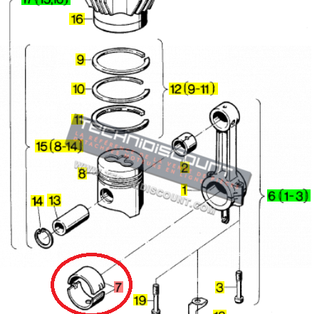 Coussinet bielle E75 E71 E79 E780 HATZ 03195700