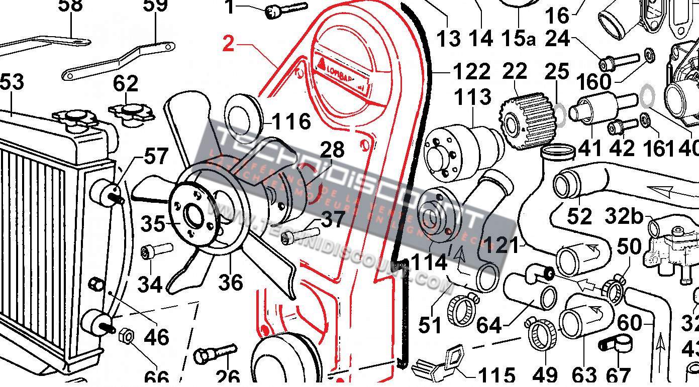 Protection Courroie LDW602 LDW702 LDW903 LDW1003 LDW1204 LDW1404 FOCS LGW627 LOMBARDINI [6927705] - DEUTZ F2M1008 F3M1008 F4M1008 (avec 2 anneaux pare-poudre) 6927705 KOHLER ED0069277050-S