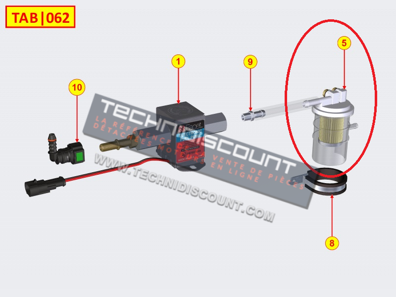 Prefiltre carburant KOHLER ED0067270600-S LOMBARDINI Ex. ED0067270580-S / KOHLER KDI1903 KDI2504