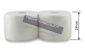 Lot de 2 rouleaux de papier 600 feuilles, papier en cellulose à 2 couches collées CERMAG 20410 remplace 61759