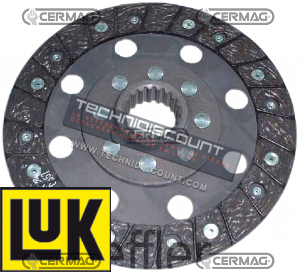 Disque Embrayage SAME Delfino 32/35 ; Vigneron 35-45  OEM 0.150.2222.3 ; 320038010 , 0.015.6383.3 , 001563833 ; 015022223 / Ø200 Z.19 Ø38xØ34mm