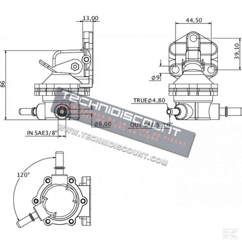 Pompe a carburant 32007037KR OEM 32007040 320-07040 320/07201 320/07037 320/A7161 320/07201A 5045/3 J.C.Bamford (JCB) Mermaid Marine Pioneer Pump EAN 8719774781139