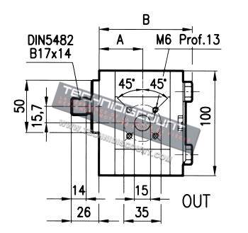 Pompe hydraulique groupe 2, flasque Ø50 - Tracteurs SAME - Rotation gauche : CERMAG 80999 - SAME 2.4529.710.0 245297100 / 2.4539.300.0 245393000