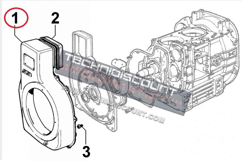 Convoyeur d'air LOMBARDINI - KOHLER ED0025692240-S - Moteur LOMBARDINI 9LD561-2 9LD625-2 9LD626-2 / Moteur KOHLER KD625-2 KD626-2