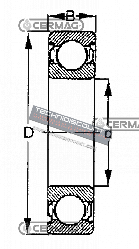 Roulement a billes FAG - 6014-2RS ; 6014 - 2RS / 70x110x20 mm / OEM 6014-2RS , 24905360 , 84455696 , 06200222 , 5145114