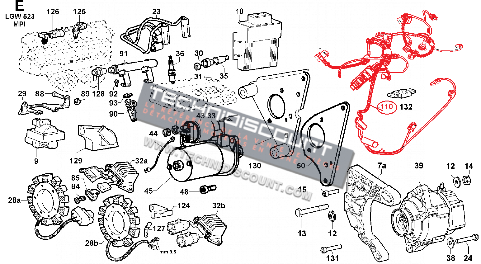 Faisceau LOMBARDINI 2186177 KOHLER ED0021861770-S /  Cablage moteur LOMBARDINI LGW523MPI