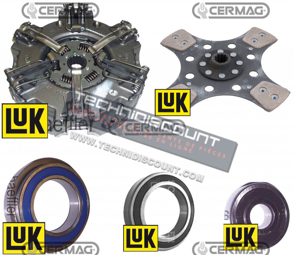 Kit embrayage complet  Ø280mm LUK 73328271 FIAT RUOTE NEW HOLLAND Série TN (3cyl) TN55 TN60TN65TN70 TN75 TN95