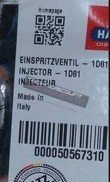 Injecteur HATZ 000050567310 - HATZ 1D81 / 1D81.25