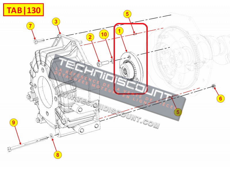 Accouplement 13 dents LOMBARDINI 4251228 KOHLER ED0042512280-S / GIUNTO COMPL.X PMP AXIAL(426) APVC 34/55