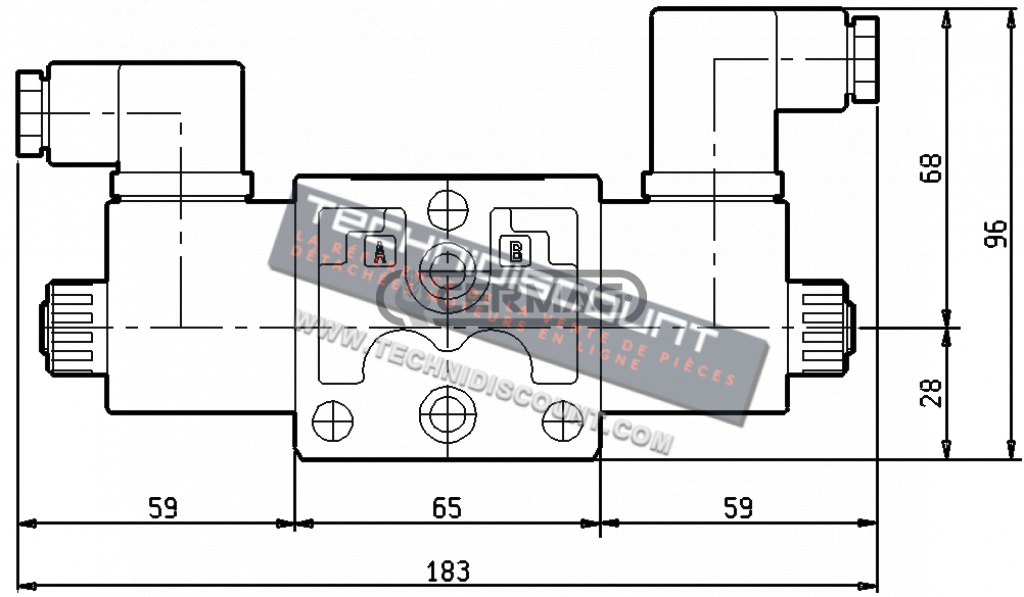 Elément simple électrodistributeur 12V ON-OFF REXROTH A BOSCH Company / CERMAG 82097