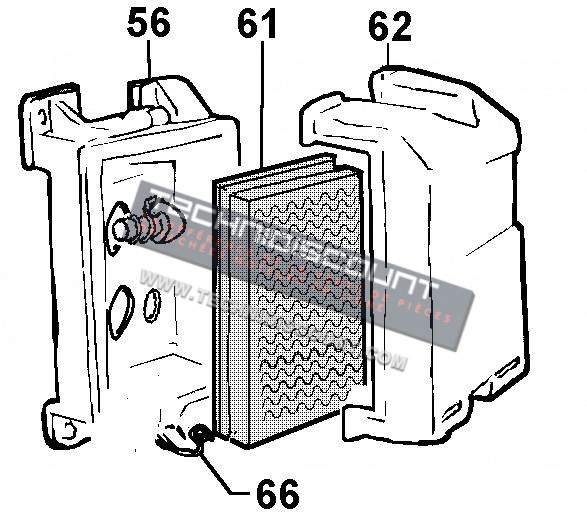 Filtre air sec IM RESTYLING (IM250 IM300 IM350 IM359 version restyling) LOMBARDINI 3700377 / ED0037003770-S