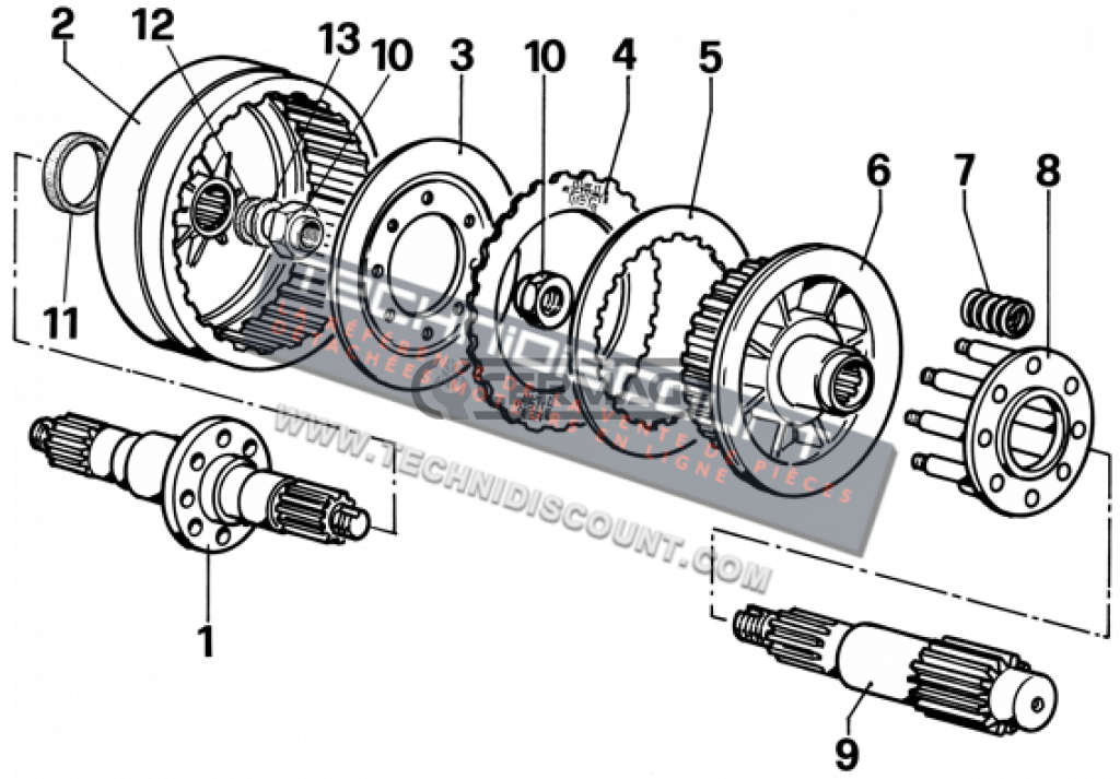Disque d'embrayage de direction OEM 5180285 FIAT Chenilles Serie 55 : 100-55 ; 85-55 ; 95-55 - SERIE C : 855 C ; 955 C