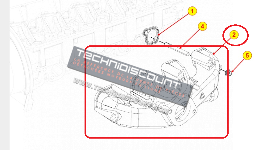 ED0024862670-S KOHLER - Collecteur echappement sortie frontale LDW1204 LDW1404 SILEO 1400 LOMBARDINI F4M1008 DEUTZ KDW1404 KOHLER - 2486.267 LOMBARDINI 2486267