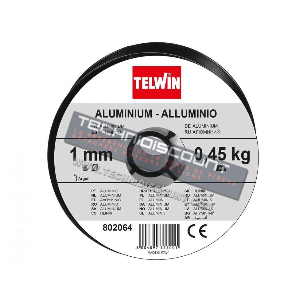 BOBINE FIL ALUMINIUM 1mm 0,45 KG TELWIN 802064