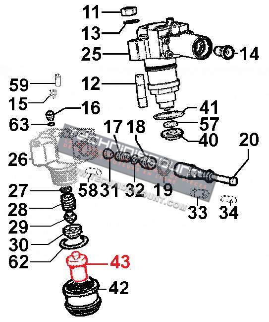 Injecteur FOCS LDW502 LDW602 LDW702 LDW903 LDW1003 LDW1204 LDW1404 LOMBARDINI DEUTZ F2M1008 F3M1008 F4M1008 (6531436 / 30954) 12SD290 / ED0065314360-S