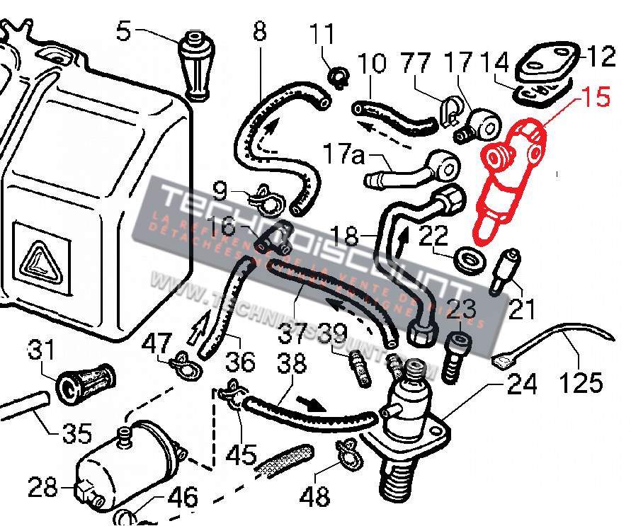 Injecteur complet 15LD440 LOMBARDINI RY110 RUGGERINI - LOMBARDINI ED0050100580-S ; 5010.058 KOHLER KD440 ; KD15-440 ; KD15-441 ; KD441 / STANADYNE 35781 ; 35516