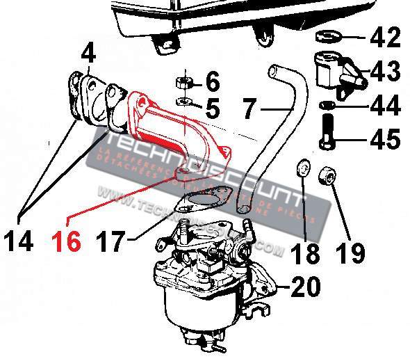 Pipe admission IM250 IM300 IM350 IM350 LA250 LA300 LOMBARDINI INTERMOTOR Coude 2942133 / ED0029421330-S