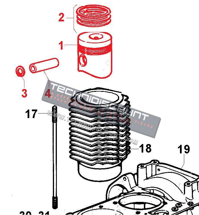 Piston 9LD561-2 9LD560-2 Ø90 LOMBARDINI ED0065001090-S