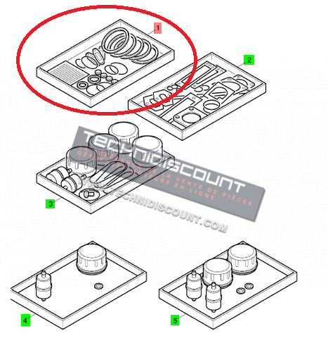 Pochette joint culasse (partie haut moteur) HATZ 2G30 - 01228101