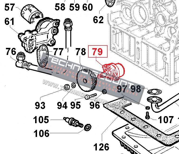 Pompe Huile 11LD535-3 11LD625-3 11LD626-3 LOMBARDINI 6605062 KOHLER ED0066050620-S - Pièce d'origine moteur LOMBARDINI KOHLER rehlko