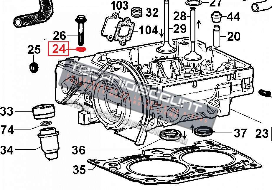 Rondelle vis culasse LOMBARDINI FOCS ED0076251300-S