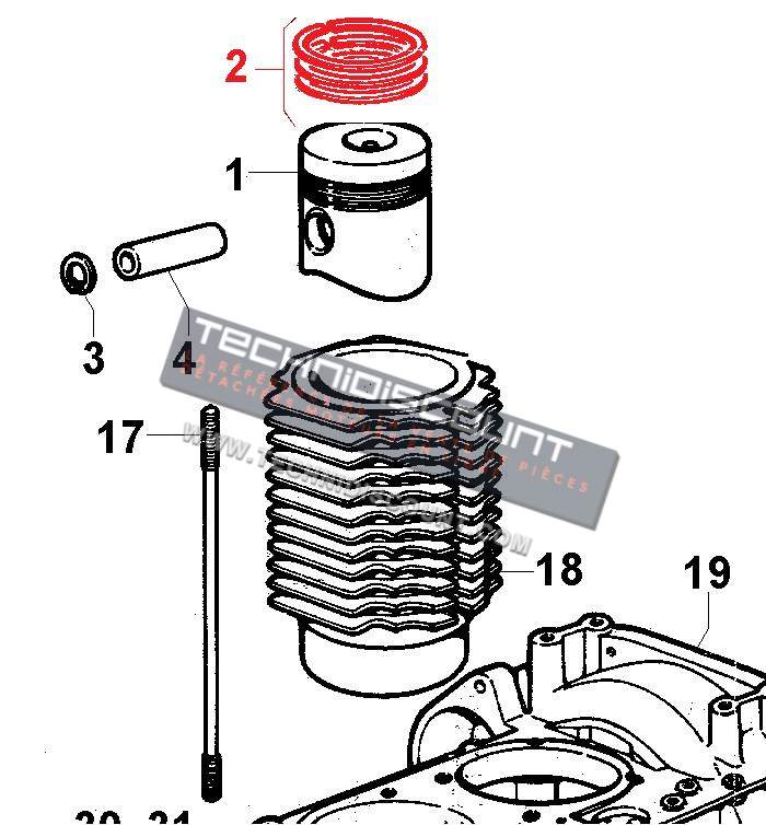 Segments 9LD561-2 9LD560-2 12LD475-2 12LD477-2 LOMBARDINI 8211206 - RD210 RD220 RF90 RM90 RUGGERINI DD2603614010