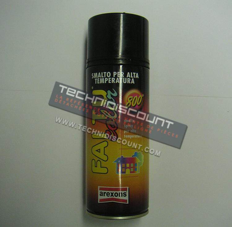 Bombe de spray peinture noir haute temperature 800°C pour pot d'échappement AREXONS 400ml