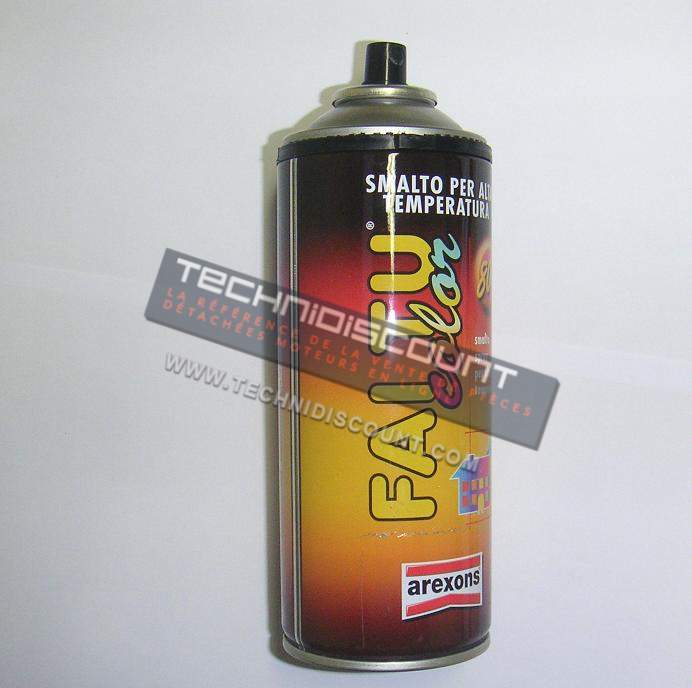 Bombe de spray peinture noir haute temperature 800°C pour pot d'échappement AREXONS 400ml