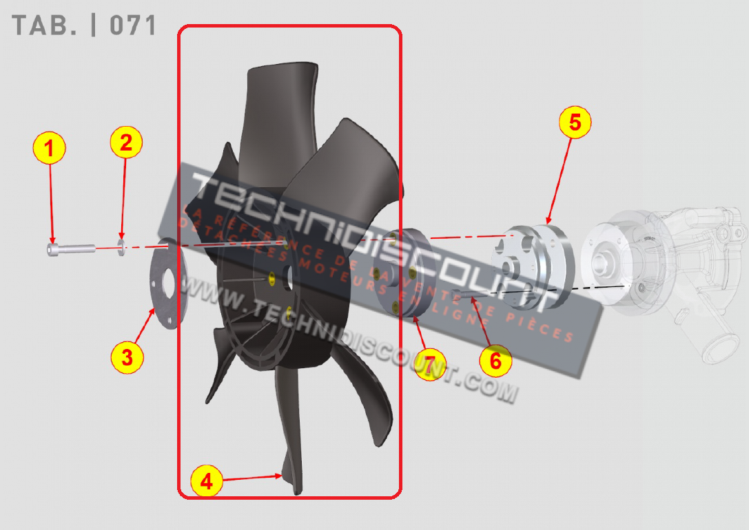 Ventilateur aspirant KDI1903 KDI1903TCR Ø400 KOHLER / ED0097183070-S 9718307