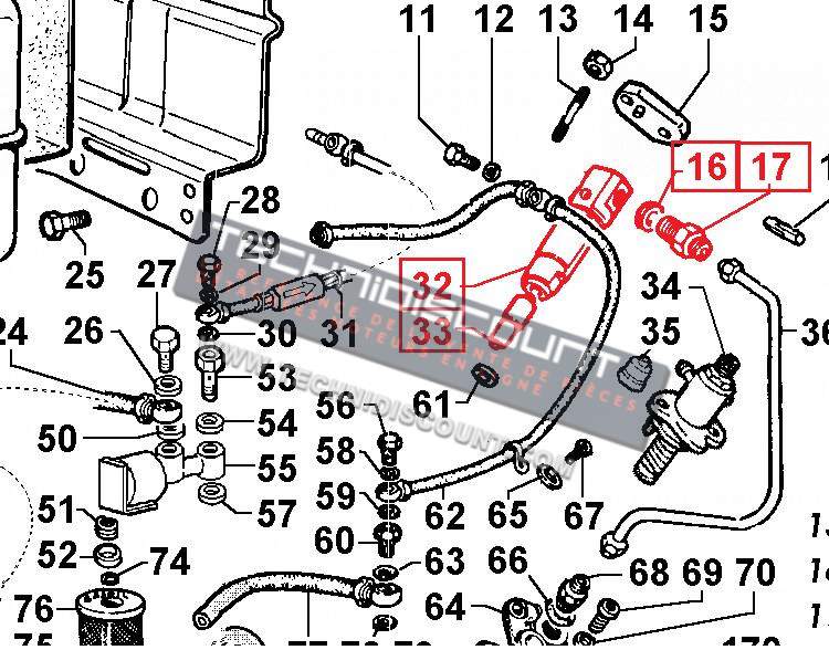 Porte Injecteur 6LD360 6LD400 6LD435 LOMBARDINI (N° Série > 3739805) [6615089 29414 32077) 6615.089 LRBT01502 BNM DELPHI / ED0066150890-S