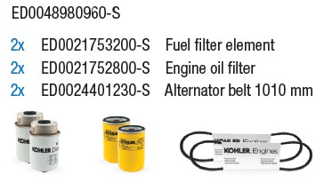 ED0048980960-S KOHLER - KDI1903M - KDI2504M  Kit  Maintenance 1000 heures TYPE A