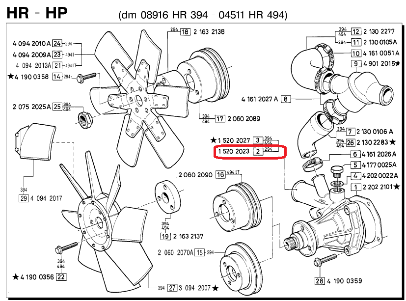 Water pump vm motori vm15202023