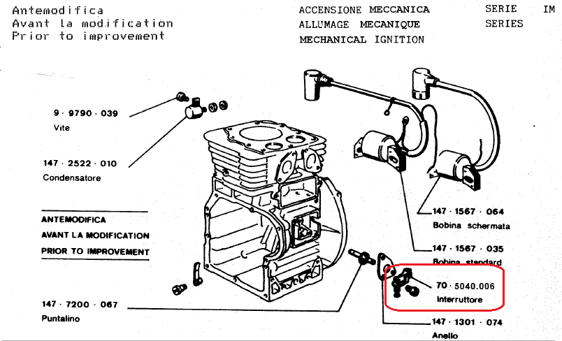 Candle for Motor Lombardini im-ACME a220-intermotor im 250-im300-im350