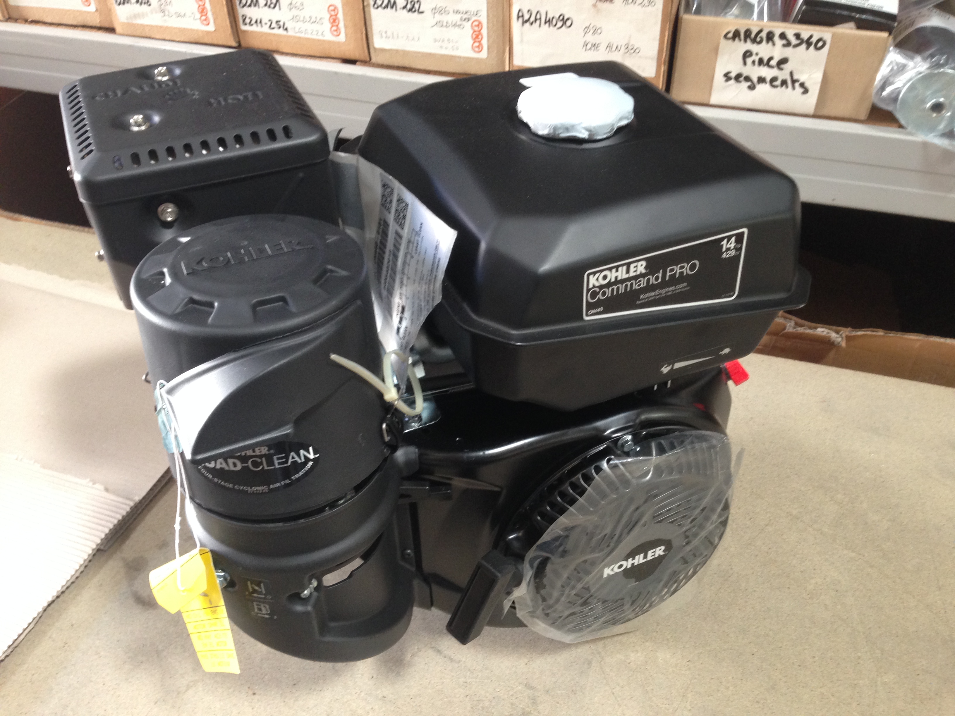 Moteur ch440 kohler avec vilebrequin conique ø24mm (arbre modifié type