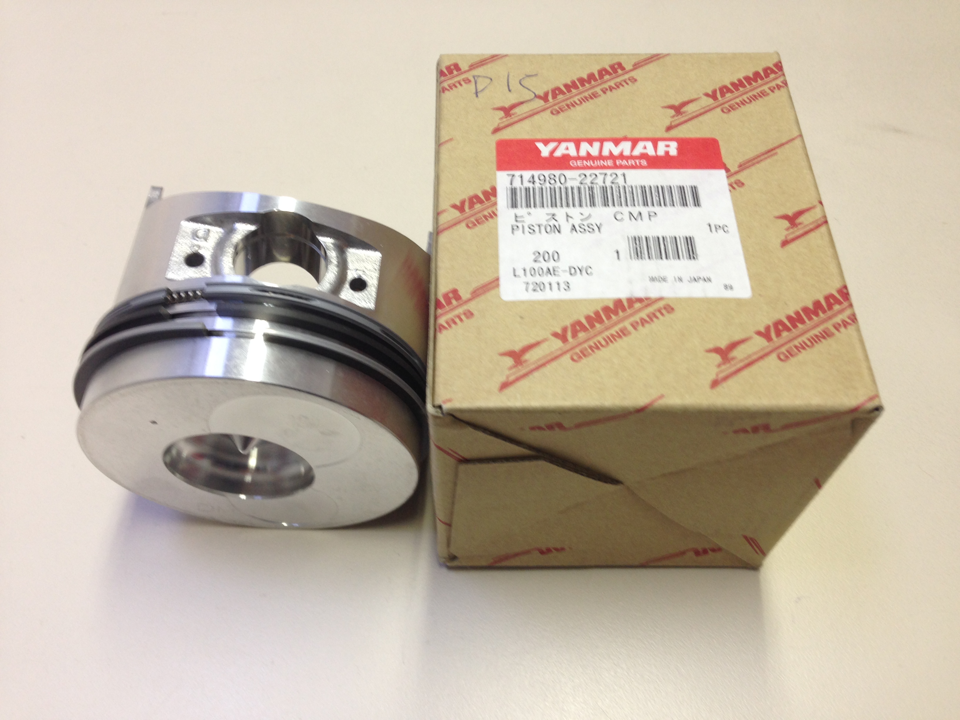 Piston + segments yanmar l100ae-devsdyc (714980-22721)